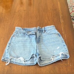 American Eagle Outfitters Light Wash Distressed Denim Shorts